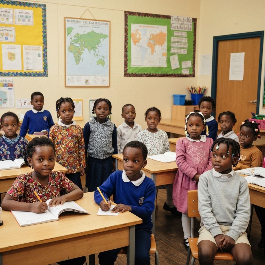 Children learning in a classroom, representing MedWHOLE's education initiatives